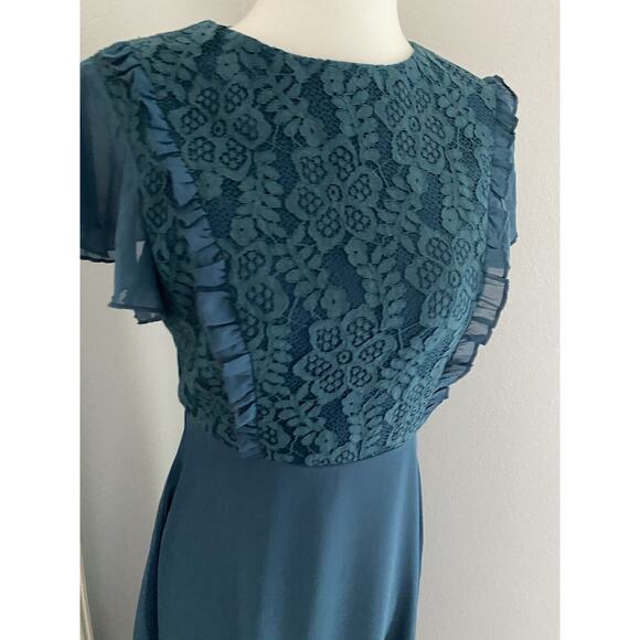 NWT JJ's House A-line Scoop Ink Blue Chiffon Bridesmaid Dress Small - Picture 8 of 16